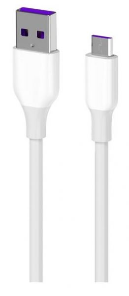  2E USB-A - microUSB, Glow, 1m, white -  1