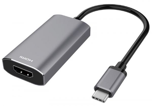  2E USB-C - HDMI 2.1, 0.21m, space grey -  1