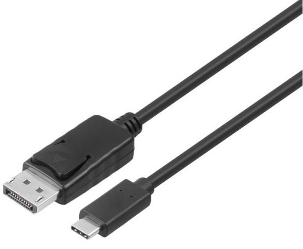  2 USB-C - DisplayPort (AM/AM), 3840*2160@60Hz, 1m, black -  1