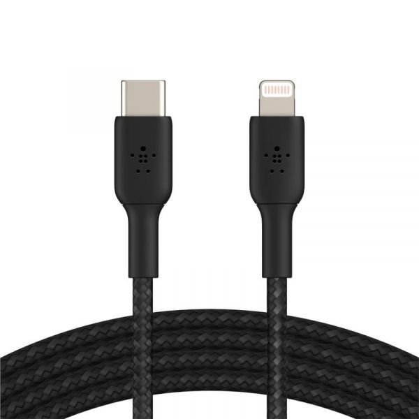  Belkin USB- - Lightning, BRAIDED, 1m, black -  1