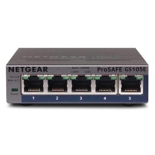  NETGEAR GS105E 5xGE,  L2 -  1