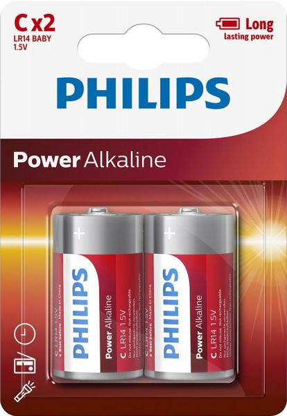  Philips C bat Alkaline 2 PowerLife (LR14P2B/97) -  1