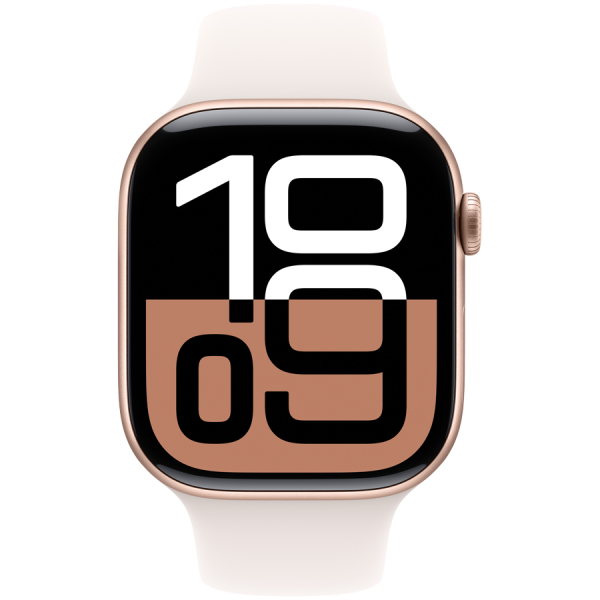 - Apple Watch Series 10 GPS 42mm Rose Gold Alu. Case w. Light Blush Sport Band - S/M (M -  2