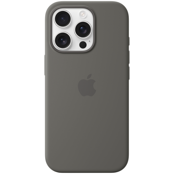    Apple iPhone 16 Pro Silicone Case with MagSafe - Stone Gray (MYYL3) -  1