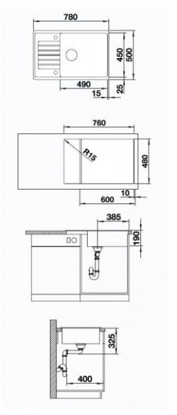   Blanco - 523277 ZIA XL 6S COMPACT -  2