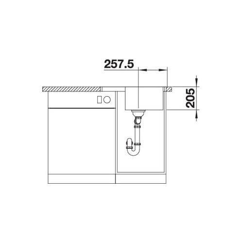   Blanco - 525115 LEMIS 45S-IF MINI -  3