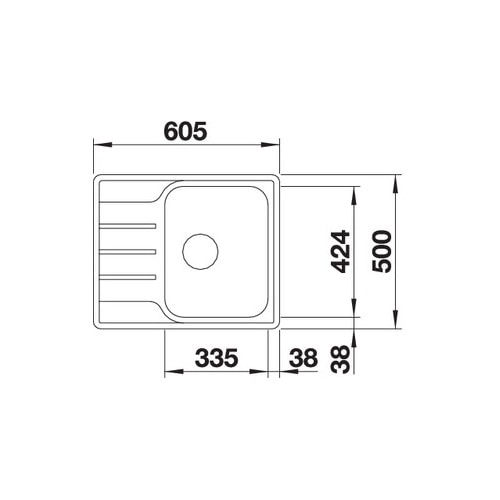   Blanco - 525115 LEMIS 45S-IF MINI -  2