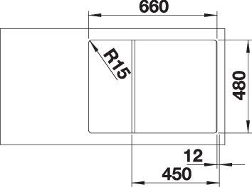   Blanco - 527197 ZIA 45 S Compact -  2