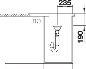   Blanco - 527197 ZIA 45 S Compact -  3