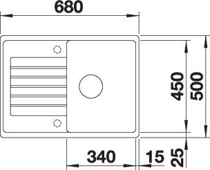   Blanco - 527197 ZIA 45 S Compact -  5