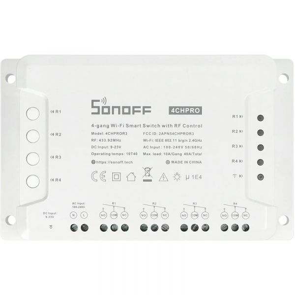  4-  Wi-Fi Sonoff   RF433MHz (4CHPROR3) -  1