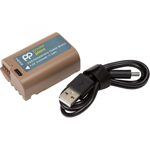  PowerPlant Panasonic TDMW-BLK22 2400mAh   Type-C (CB971299) -  1