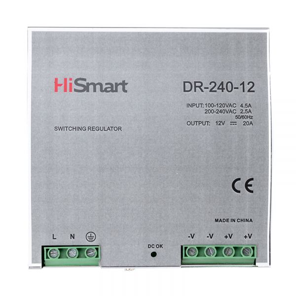   HiSmart 12V, 20A, 240W, DIN (DR-240-12) -  1