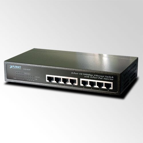   PoE Planet FSD-804P-EU (8-Port 10/100Mbps with 4-Port PoE) -  1