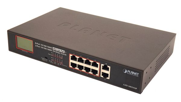    PoE Planet GSD-1002VHP (8Port 10/100/1000Mbps 802.3atPoE+2Port -  1