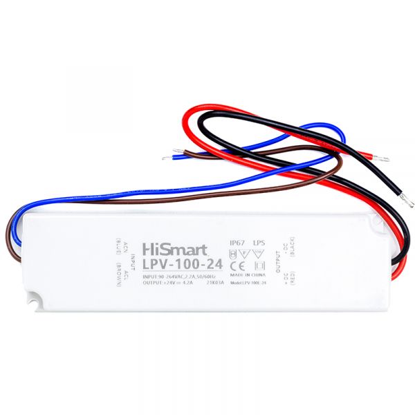   HiSmart 24V, 4.2A, 100W, IP67 (LPV-100-24) -  1