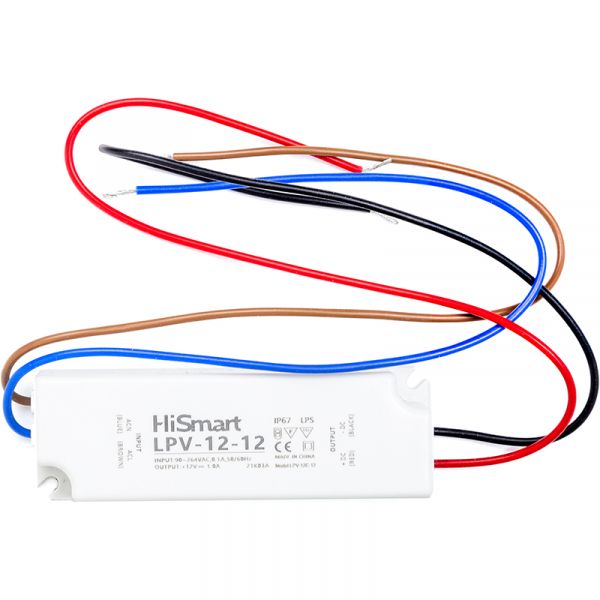   HiSmart 12V, 1, 12W, IP67 (LPV-12-12) -  1