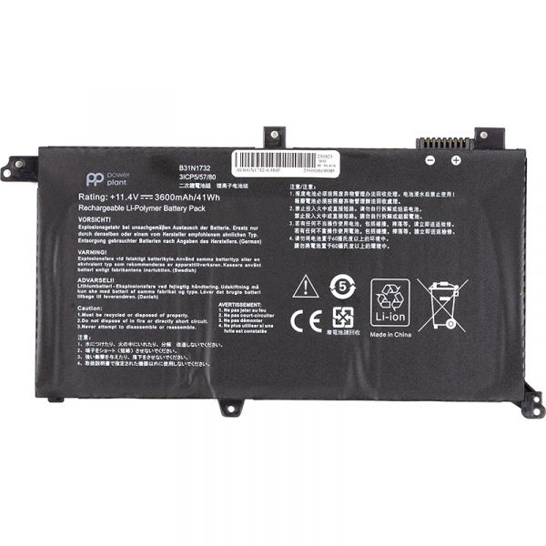  PowerPlant   ASUS VivoBook S14 S43 (B31N1732) 11.4V 3600mAh (NB431779) -  1