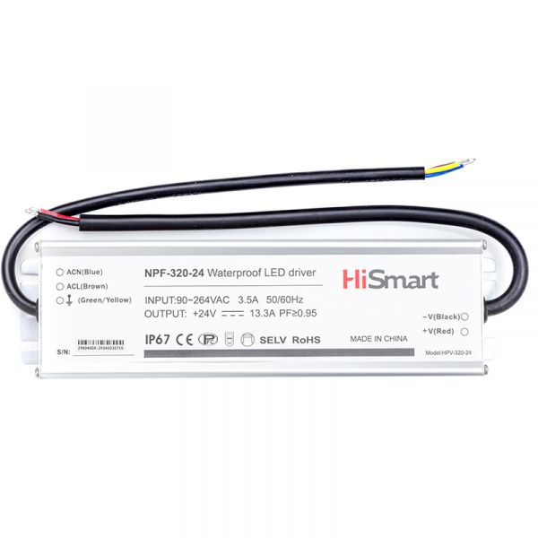   HiSmart 24V, 13.3A, 320W, PFC, IP6 (NPF-320-24) -  1