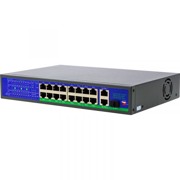 PoE  16ch 100Mbps+2+1G uplink (POE1603L) -  1