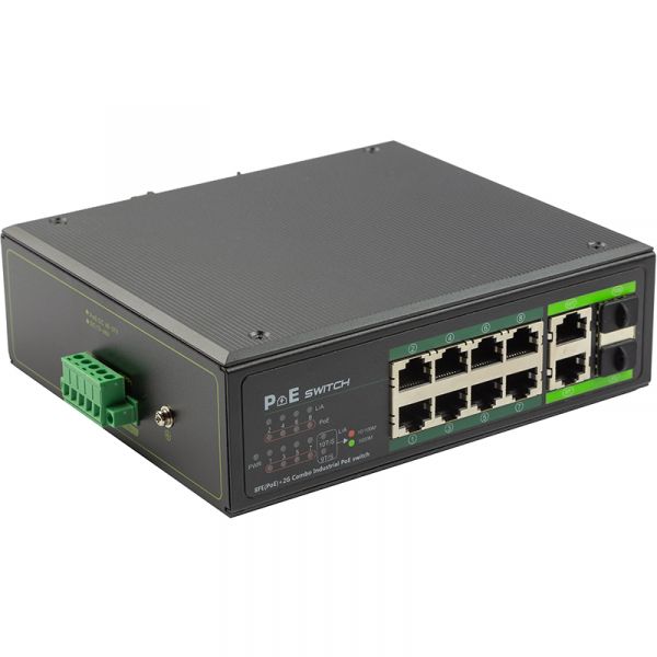 PoE  8ch 1000Mbps+2G uplink 2 SFP (POE802PRO) -  1