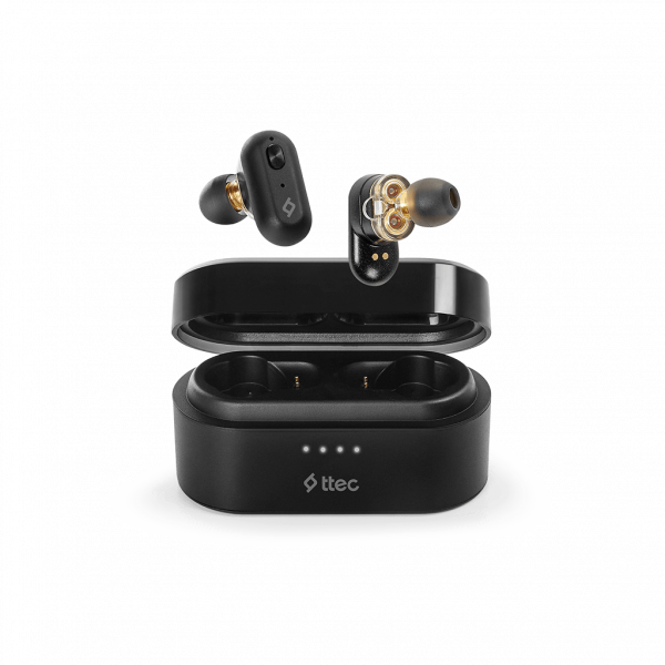 Bluetooth- Ttec AirBeat Duo True Wireless Headsets Black (2KM127S) -  1