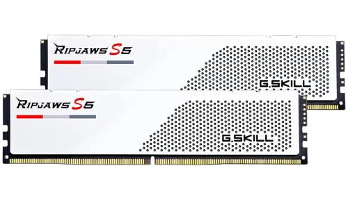 ' 16Gb x 2 (32Gb Kit) DDR5, 6000 MHz, G.Skill Ripjaws S5, White, 30-40-40-96, 1.35V,   (F5-6000J3040F16GX2-RS5W) -  1