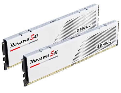 ' 16Gb x 2 (32Gb Kit) DDR5, 6000 MHz, G.Skill Ripjaws S5, White, 30-40-40-96, 1.35V,   (F5-6000J3040F16GX2-RS5W) -  2