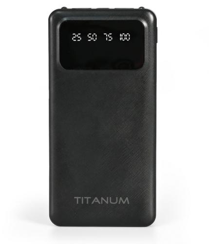    10000 mAh, Titanum OL21, Black, 2xUSB, LED  (TPB-OL21-B) -  1