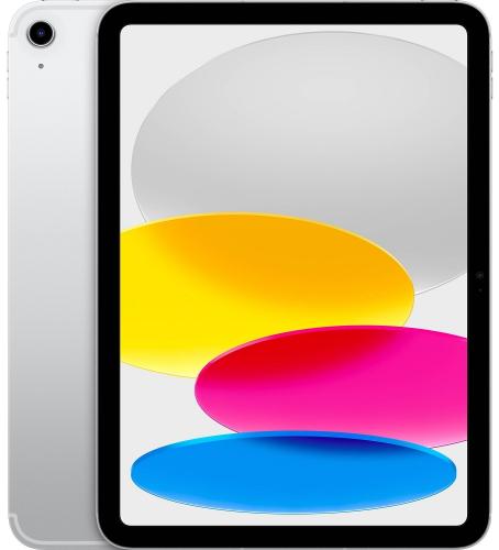  10.9" Apple iPad (A2757), Silver, 64Gb, 5G (Nano-SIM / eSIM), 2360x1640 (IPS), A14 Bionic, 12Mp, WiFi 6, Bluetooth 5.2, Type-C, iPadOS 16 (MQ6J3RK/A) -  1