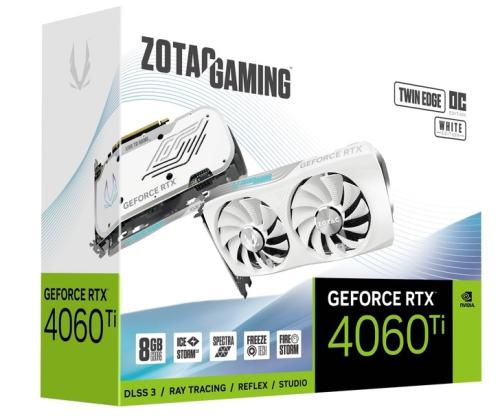  GeForce RTX 4060 Ti, Zotac, Twin Edge OC (White Edition), 8Gb GDDR6, 128-bit, HDMI/3xDP, 2550/18000 MHz, 8-pin (ZT-D40610Q-10M) -  7