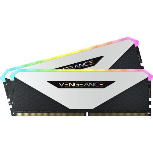  16Gb x 2 (32Gb Kit) DDR4, 3600 MHz, Corsair Vengeance RGB RT, White, 18-22-22-42, 1.35V,   (CMN32GX4M2Z3600C18W) -  1