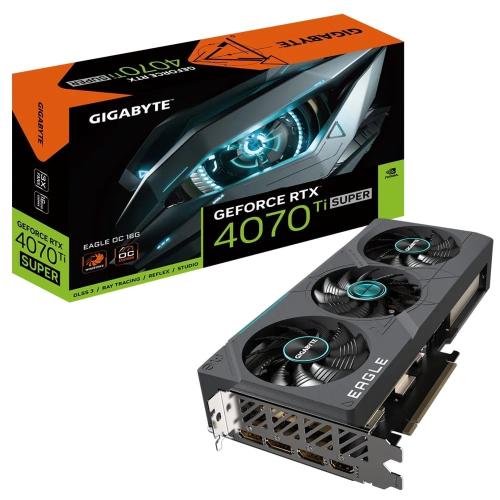  GeForce RTX 4070 Ti SUPER, Gigabyte, EAGLE OC, 16Gb GDDR6X, 256-bit, HDMI/3xDP, 2640/21000 MHz, 16-pin (GV-N407TSEAGLE OC-16GD) -  1