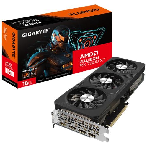 ³ Radeon RX 7600 XT, Gigabyte, GAMING OC, 16Gb GDDR6, 128-bit, 2xHDMI/2xDP, 2810/18000 MHz, 2x8-pin (GV-R76XTGAMING OC-16GD) -  1