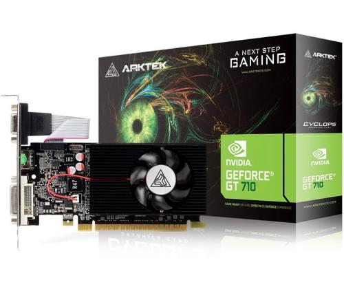  GeForce GT710, Arktek, 4Gb GDDR3, 64-bit, VGA/DVI/HDMI, 954/1600 MHz (AKN710D3S4GL1) -  1