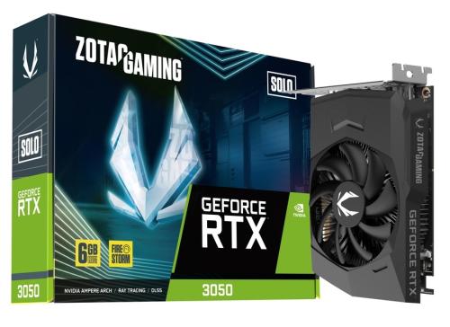 ³ GeForce RTX 3050, Zotac, Solo, 6Gb GDDR6, 96-bit, HDMI/3xDP, 1470/14000 MHz (ZT-A30510G-10L) -  1