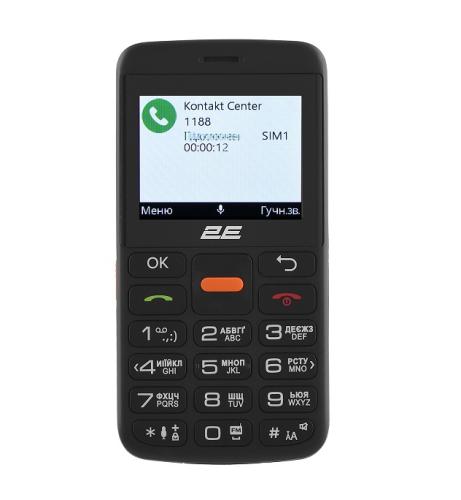   2E T180 MAX, Black, DualSim (miniSIM), 2G, 2.31'' (320x240, TN), 32Mb, microSD ( 16Gb), 0.3 Mp, LED , FM-, Bluetooth, Type-C, 1000 mAh, 87  -  1