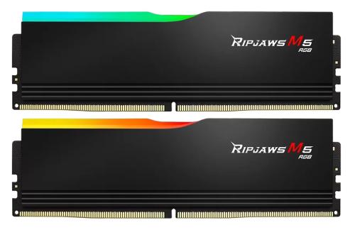 ' 32Gb x 2 (64Gb Kit) DDR5, 5200 MHz, G.Skill Ripjaws M5 RGB, Black, 40-40-40-83, 1.1V,  , XMP (F5-5200J4040A32GX2-RM5RK) -  1