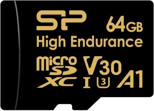   microSDXC, 64Gb, Silicon Power High Endurance, Class10 UHS-I U3 V30 A1, SD ,  100/80 / (SP064GBSTXDV3V1HSP) -  1