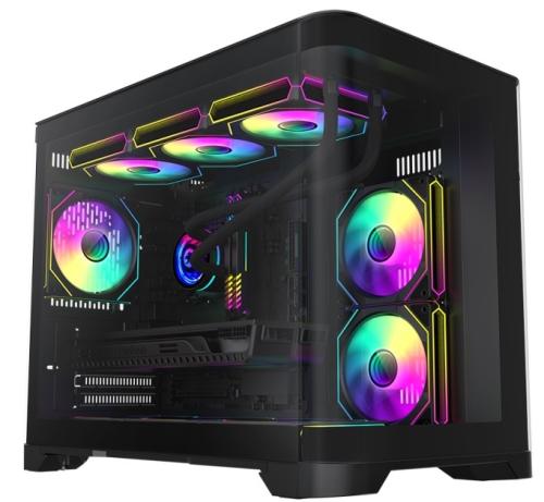  GameMax HYPE-M, Black,  , Micro Tower, Micro ATX / Mini-ITX, USB 3.0 / USB 2.0, . CPU - 157  / VGA - 400 , 3x120  ARGB,        -  1