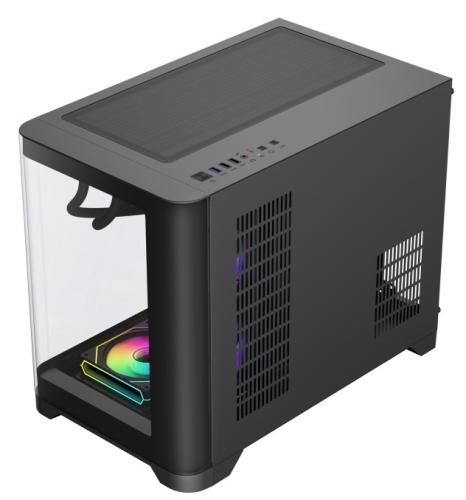  GameMax HYPE-M, Black,  , Micro Tower, Micro ATX / Mini-ITX, USB 3.0 / USB 2.0, . CPU - 157  / VGA - 400 , 3x120  ARGB,        -  5