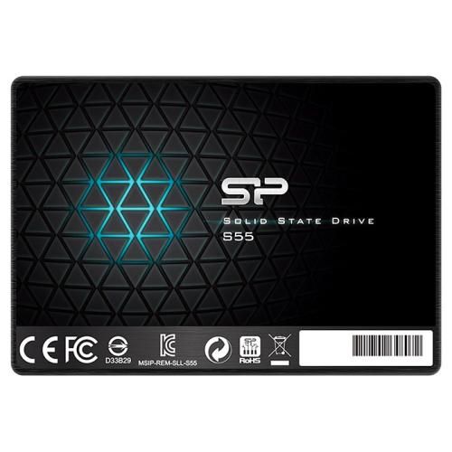   SSD 480Gb, Silicon Power Slim S55, SATA3, 2.5", 3D TLC, 500/450 / (SP480GBSS3S55S25) -  1