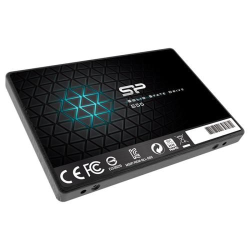   SSD 480Gb, Silicon Power Slim S55, SATA3, 2.5", 3D TLC, 500/450 / (SP480GBSS3S55S25) -  2