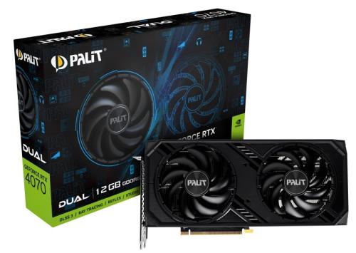  GeForce RTX 4070, Palit, Dual, 12Gb GDDR6, 192-bit, HDMI/3xDP, 2475/20000 MHz, 8-pin (NE64070019K9-1048D) -  1