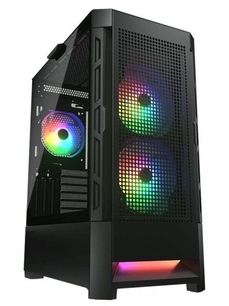  Cougar Airface Black,  , Midi Tower, Mini ITX / Micro ATX / ATX / EATX, USB 3.0 x2, USB 2.0 x1, 1 x 120- Fan, 386 x 230 x 491  -  1