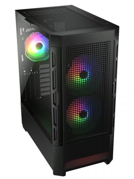  Cougar Airface Black,  , Midi Tower, Mini ITX / Micro ATX / ATX / EATX, USB 3.0 x2, USB 2.0 x1, 1 x 120- Fan, 386 x 230 x 491  -  4