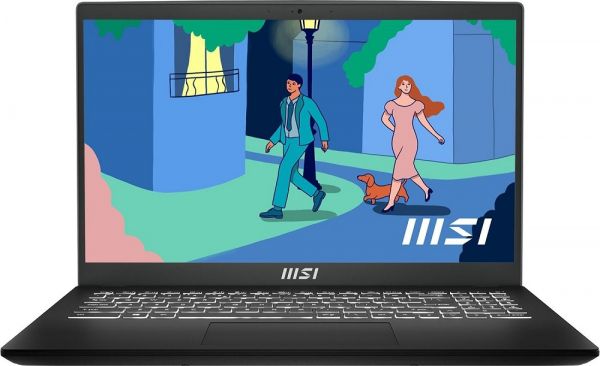  15" MSI Modern 15 B12M (B12M-020XRO) Black 15.6" (1920x1080, IPS, 60Hz), Intel Core i5-1235U(10x1.3-4.4GHz), 8GB DDR4, SSD 512GB, Intel Iris Xe, Web, LAN, Wi-Fi 6E, BT 5.3, 1xType-C/1xUSB3.2/2xUSB2.0, HDMI, 39Wh, noOS -  1