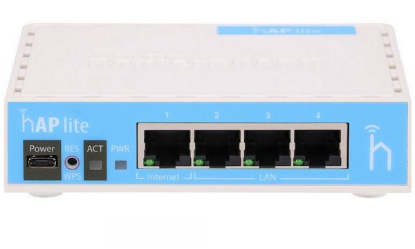  Mikrotik hAP lite (RB941-2nD), 4 LAN 10/100Mb,   -  1