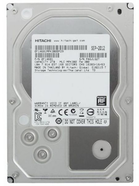   3.5" 2Tb Hitachi (HGST) UltraStar 7K4000, SATA3, 64Mb, 7200 rpm (HUS724020ALA640 / 0F14690) (Ref) -  1