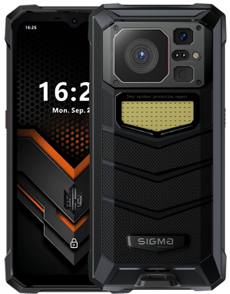  Sigma mobile X-treme PQ57 Black, 2 Nano-Sim, 6.58" (1080x2408) IPS FHD+, MediaTek Helio P60, RAM 6Gb, ROM 256Gb, microSD, GPS, Wi-Fi, LTE, 3 Cam (64Mp + 24Mp + 16Mp), Li-Ion 20800mAh, Android 13 -  1